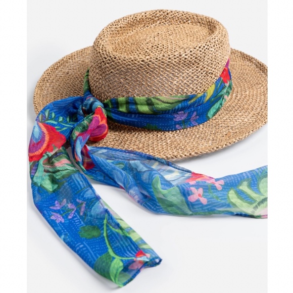 Johnny Was Woven Raffia Etna Beach Hat OS main image 15